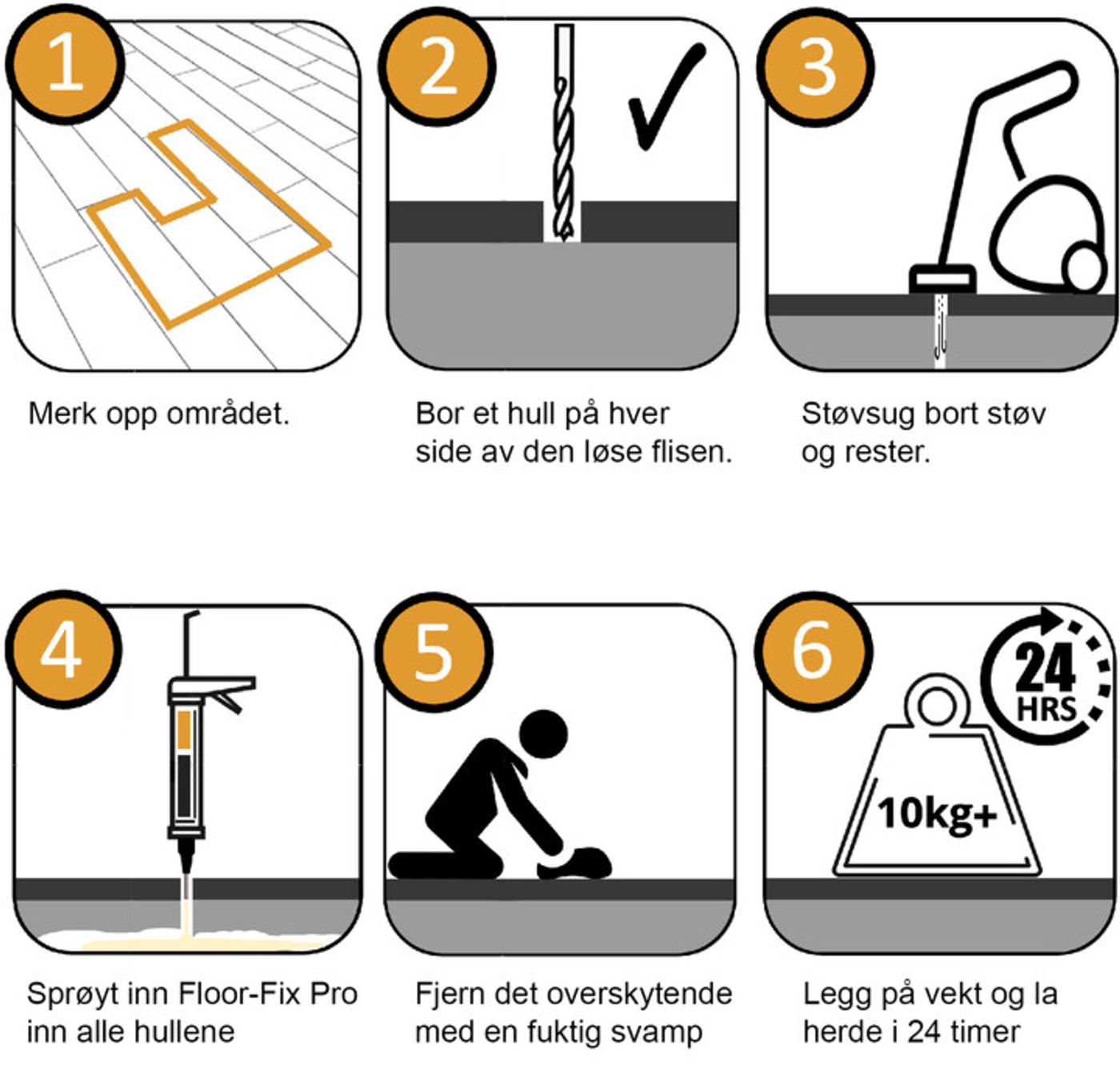 Floor-Fix Pro - Injeksjonslim med Kanyl 300ml